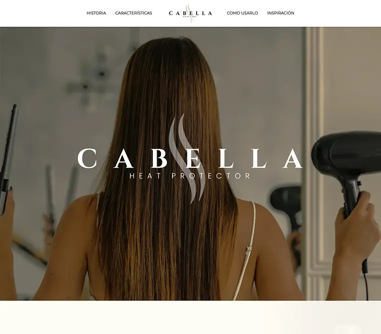 Cabella hair, es un proyecto web que realizamos.